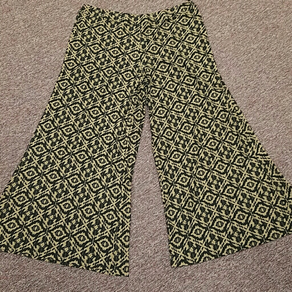 Tan and Black Palazzo pants